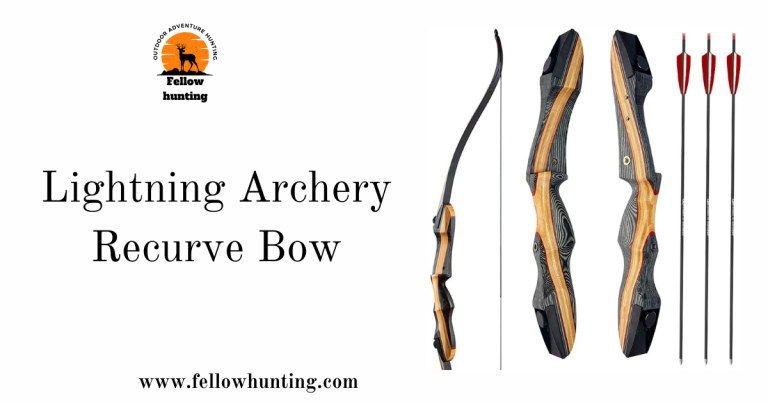 Lightning Archery Recurve Bow Set – 62″ Wooden Takedown Bow for All Skill Levels – Outdoor Practice & Hunting – 25-60lbs
